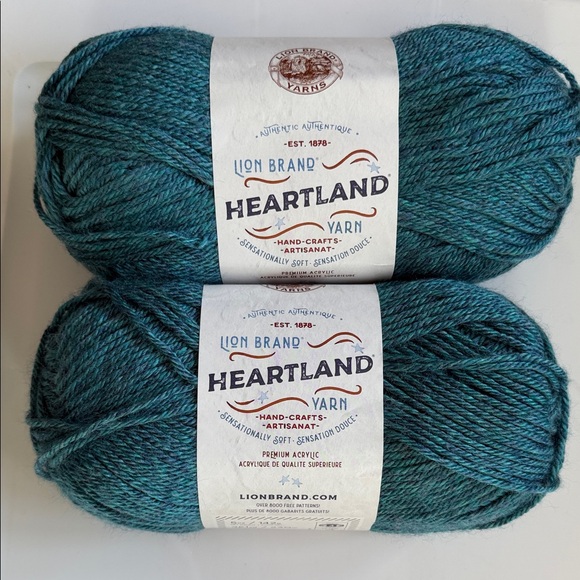 Lion Brand Yarn Other - Heartland yarn
Size 5 oz each
Color:glacier bay